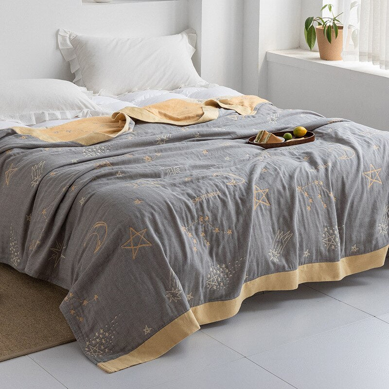 Japanese-Inspired Throw Blanket