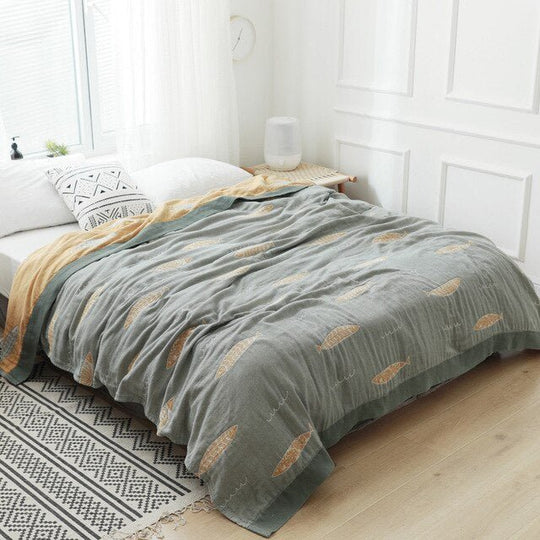 Japanese-Inspired Throw Blanket