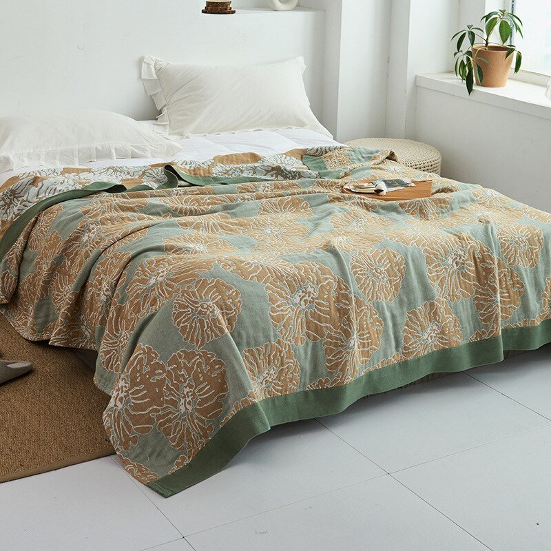Japanese-Inspired Throw Blanket