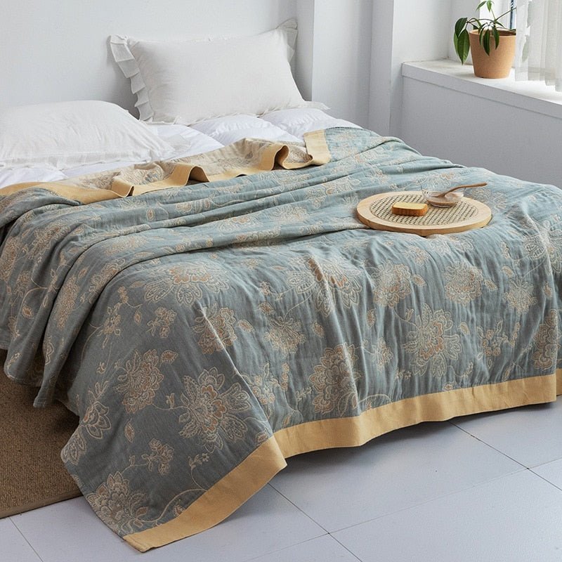 Japanese-Inspired Throw Blanket