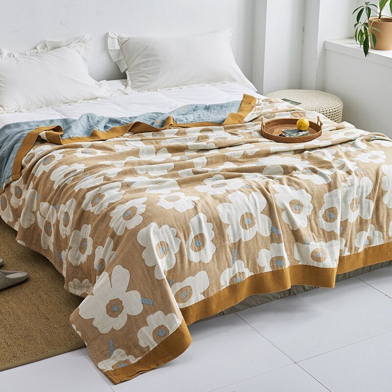 Japanese-Inspired Throw Blanket