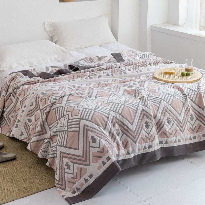 Japanese-Inspired Throw Blanket
