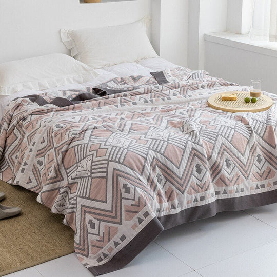 Japanese-Inspired Throw Blanket
