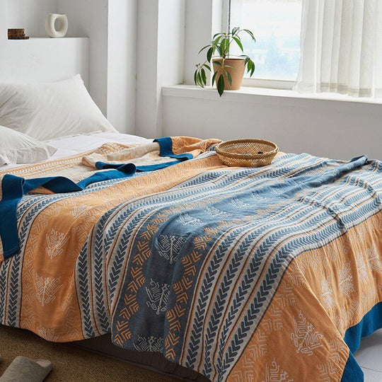 Japanese-Inspired Throw Blanket