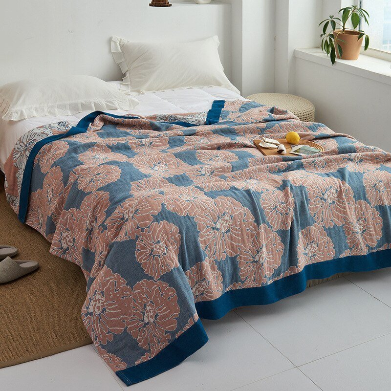 Japanese-Inspired Throw Blanket