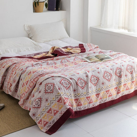 Japanese-Inspired Throw Blanket