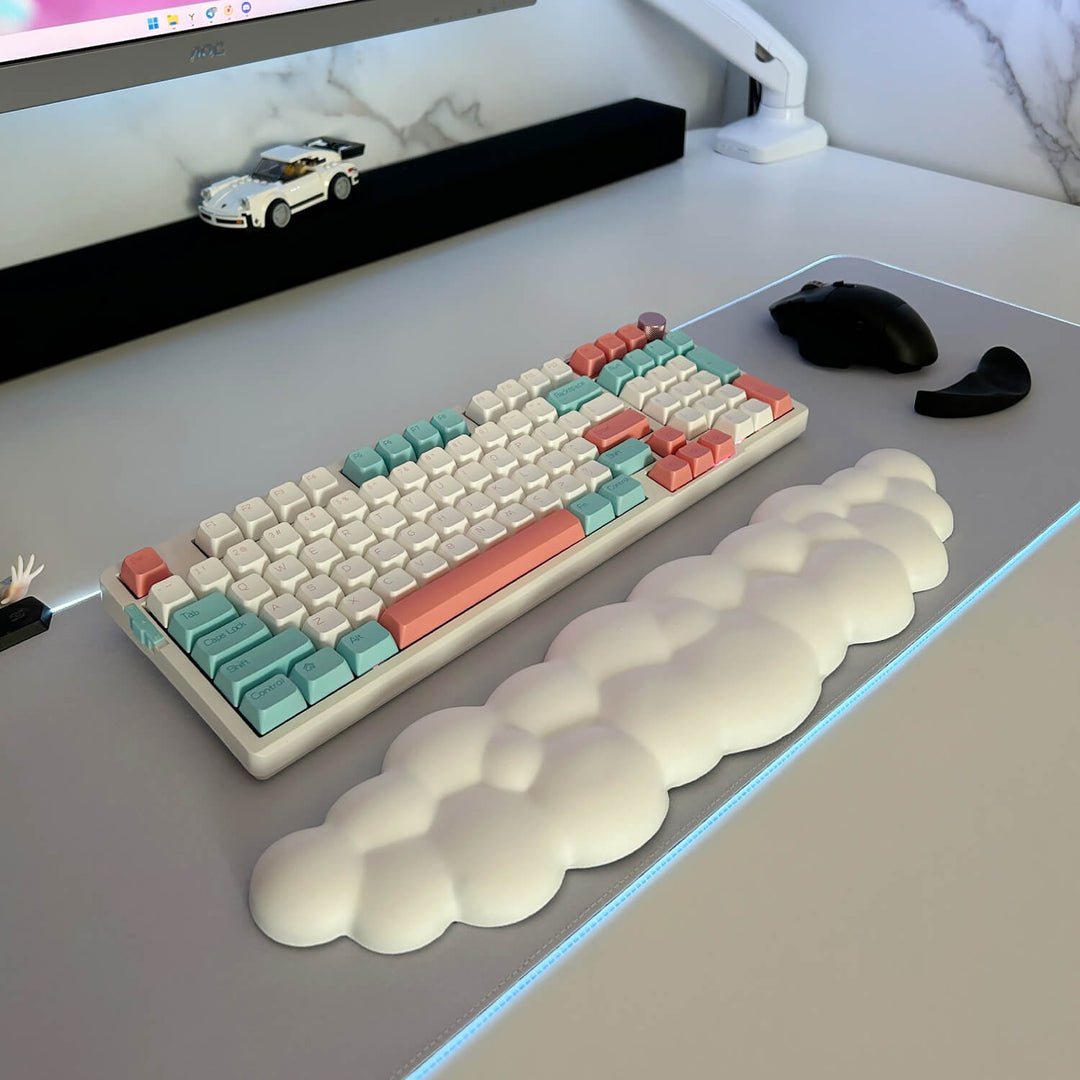Cloud-Shaped Keyboard & Mouse Wrist Rest