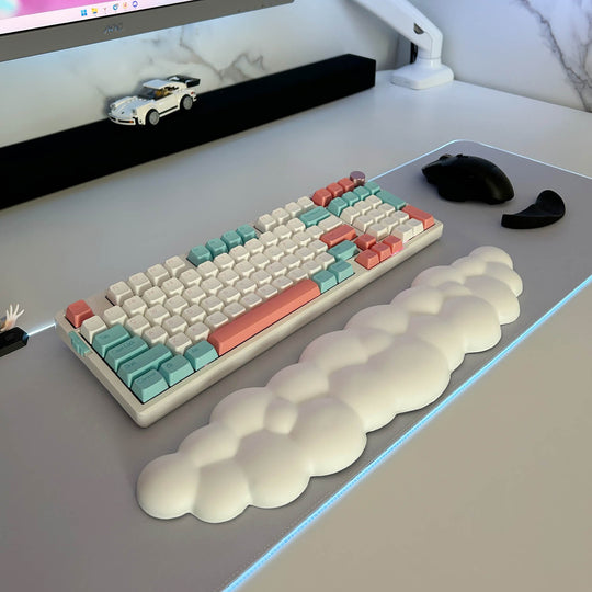 Cloud-Shaped Keyboard & Mouse Wrist Rest