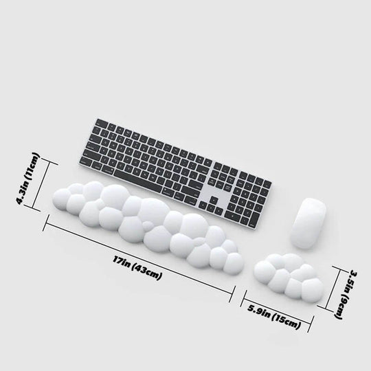 Cloud-Shaped Keyboard & Mouse Wrist Rest