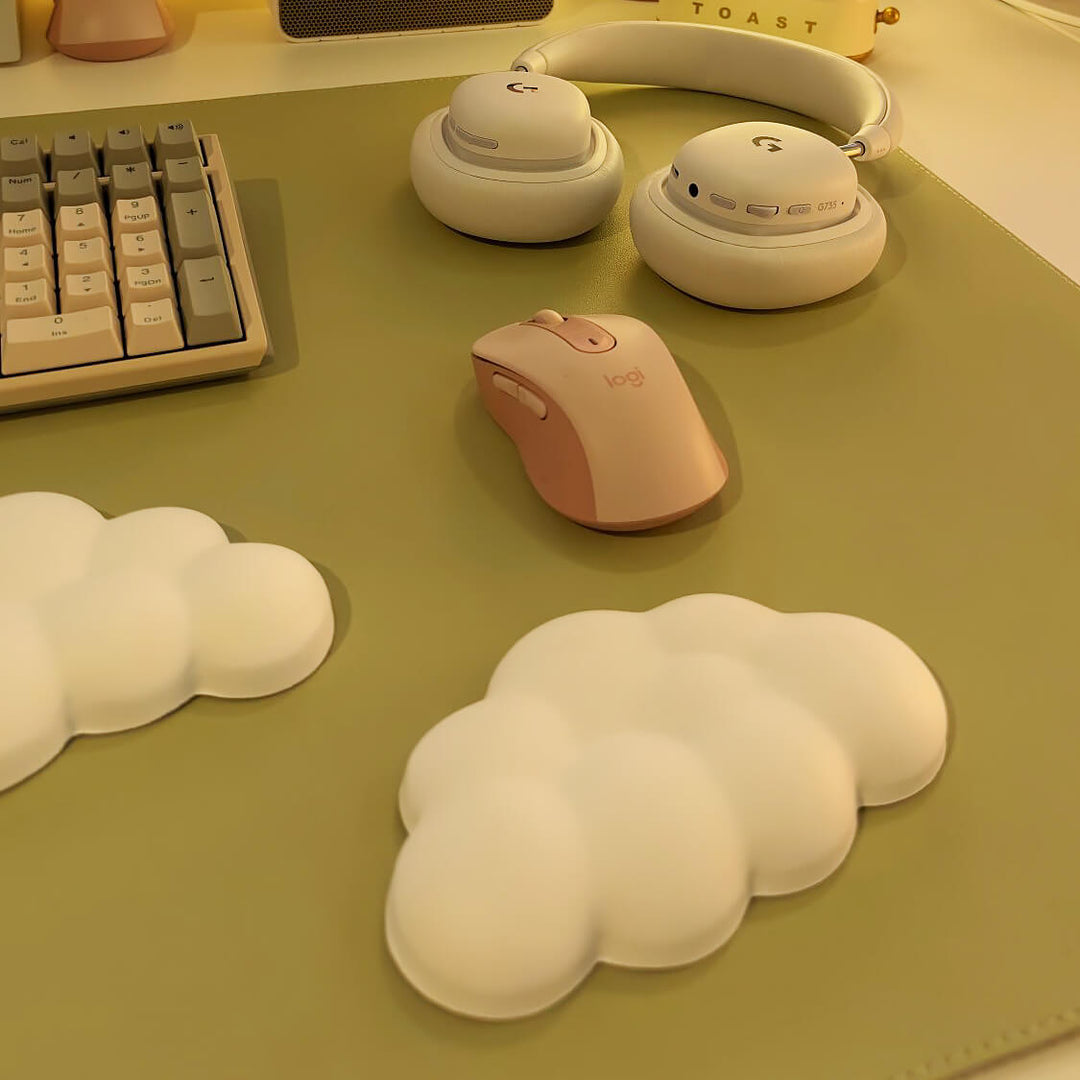 Cloud-Shaped Keyboard & Mouse Wrist Rest