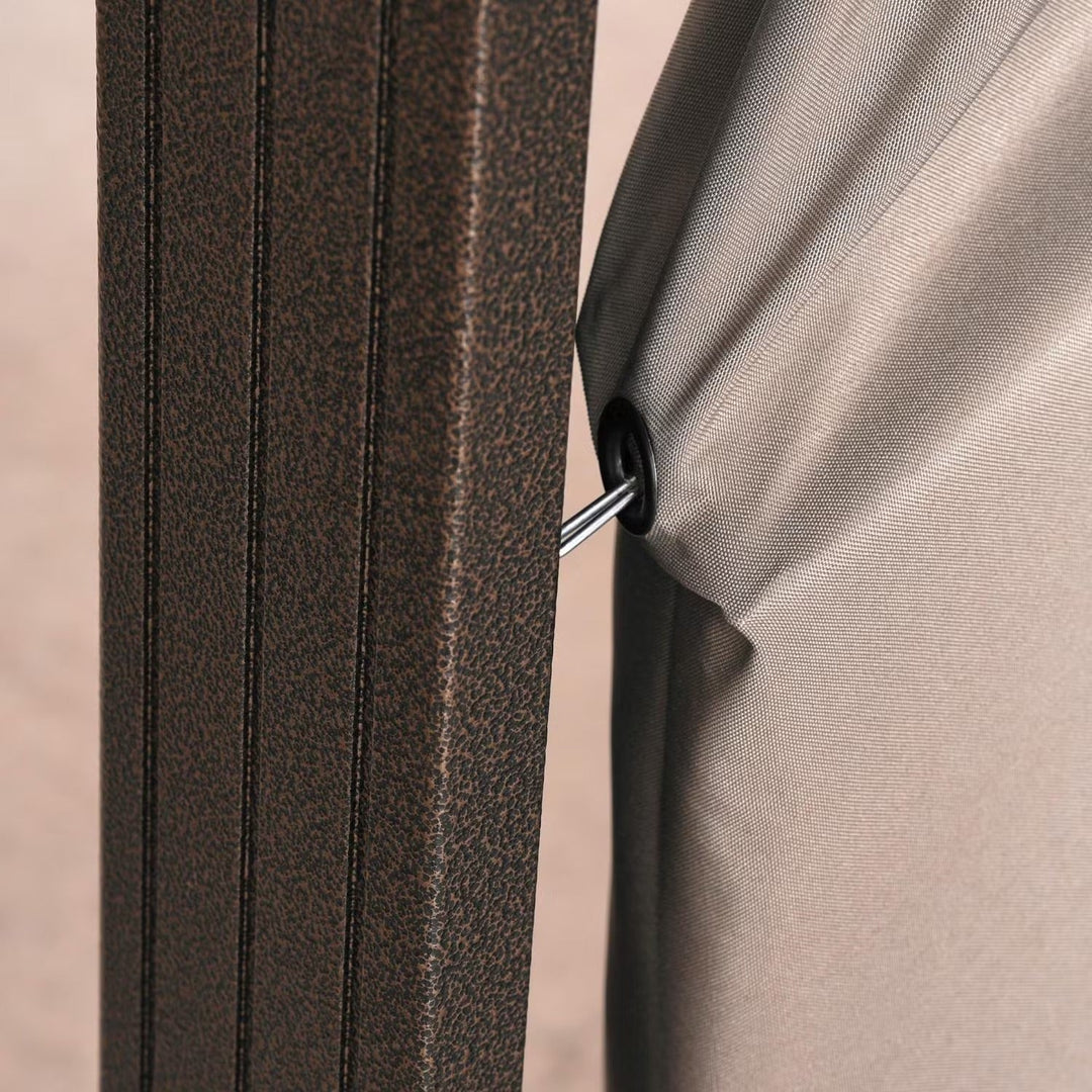 Trevana 3x3m Brown Outdoor Gazebo with Netting and Ceiling Hook