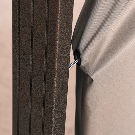 Trevana 3x3m Brown Outdoor Gazebo with Netting and Ceiling Hook