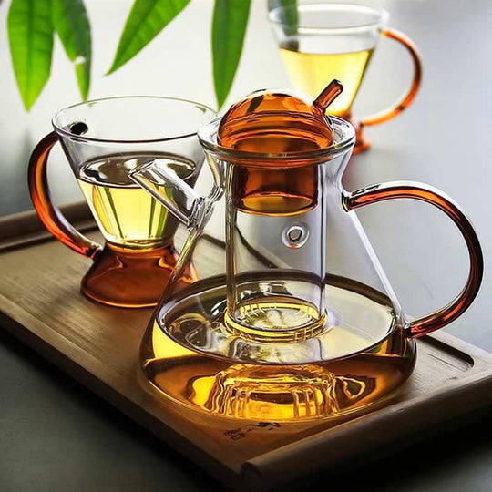 Nordic Glass Teapot and Cup Set