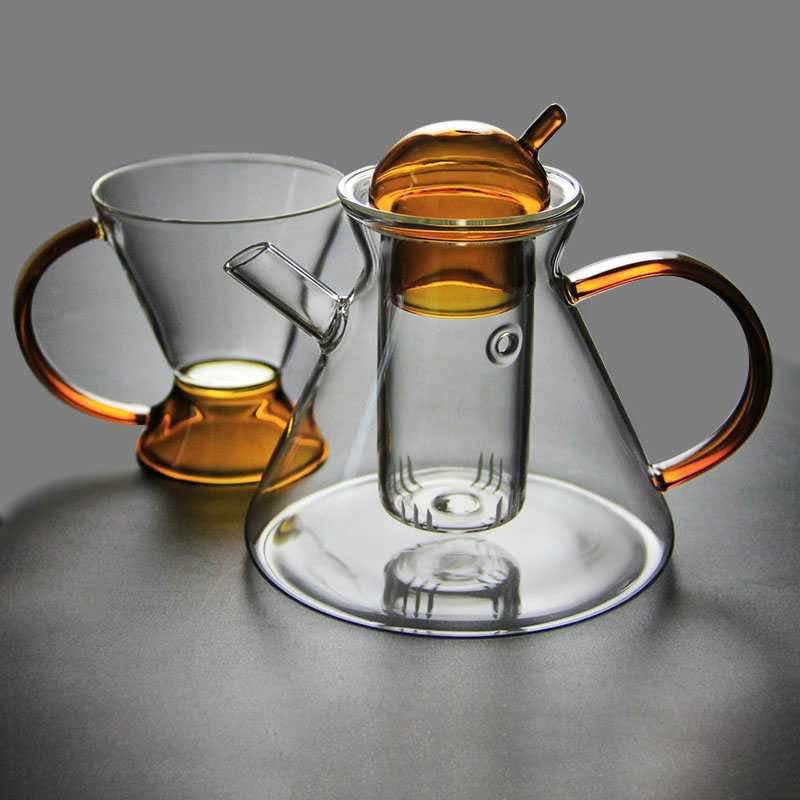 Nordic Glass Teapot and Cup Set