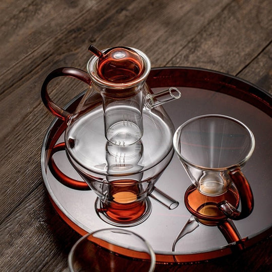 Nordic Glass Teapot and Cup Set