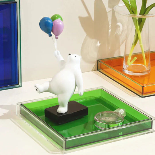 Acrylic Serving Tray in 'Color Pop'
