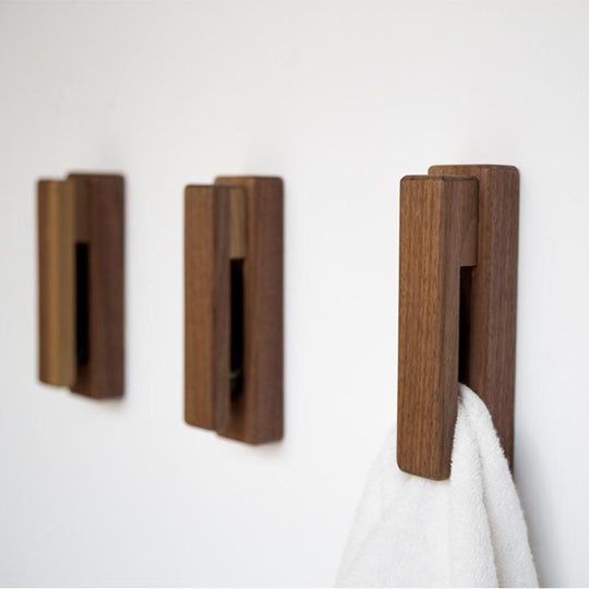 Northern Wooden Towel Holder for the Bathroom