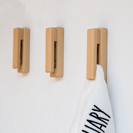 Northern Wooden Towel Holder for the Bathroom