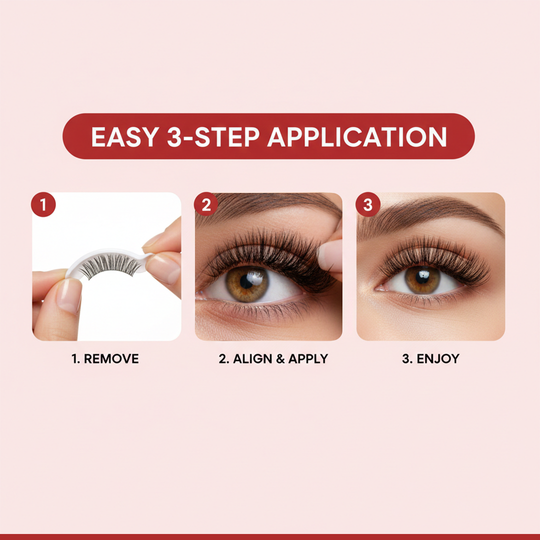 Self-Adhesive Eyelashes - Reusable Design - Natural Style
