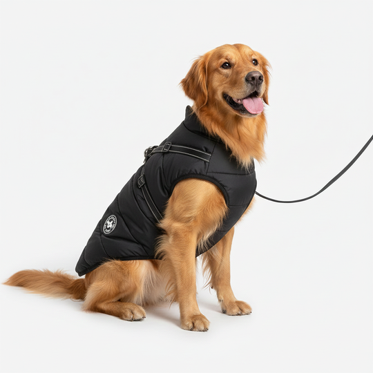Dog Jacket - Winter Design - Harness Feature