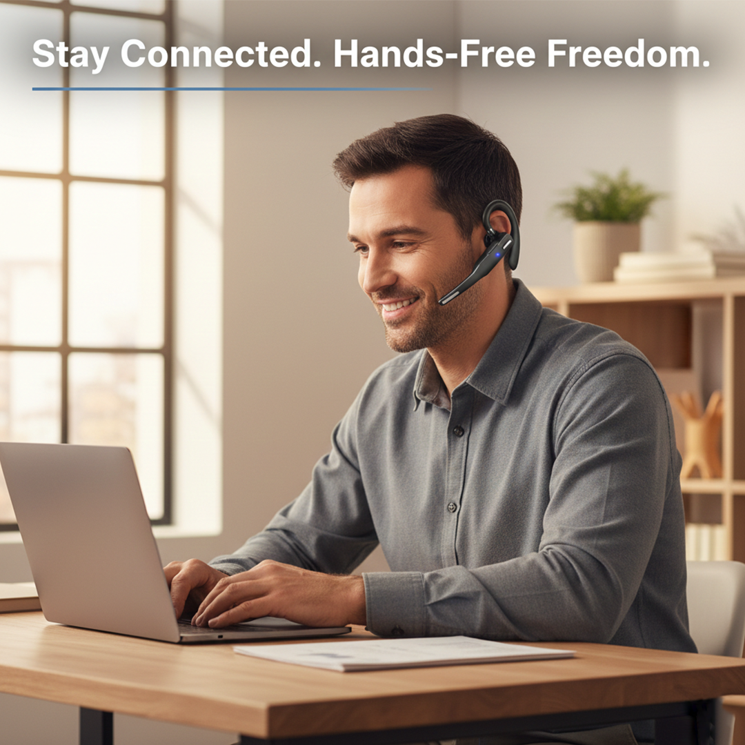 Bluetooth Headset - Wireless Design - Dual Microphone