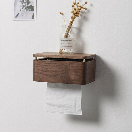 Wooden Toilet Paper Holder