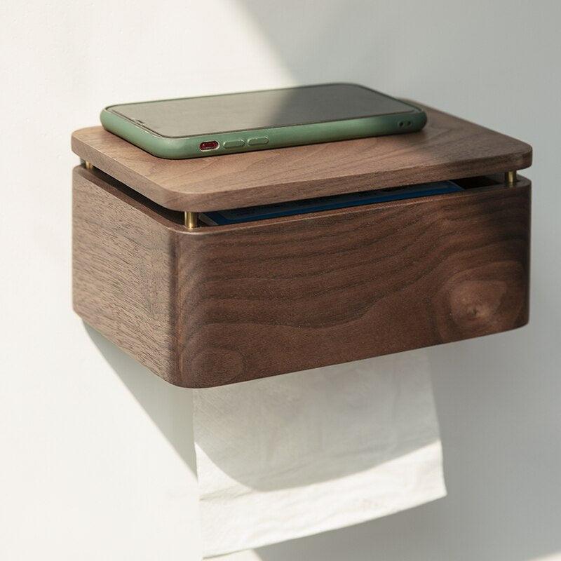 Wooden Toilet Paper Holder
