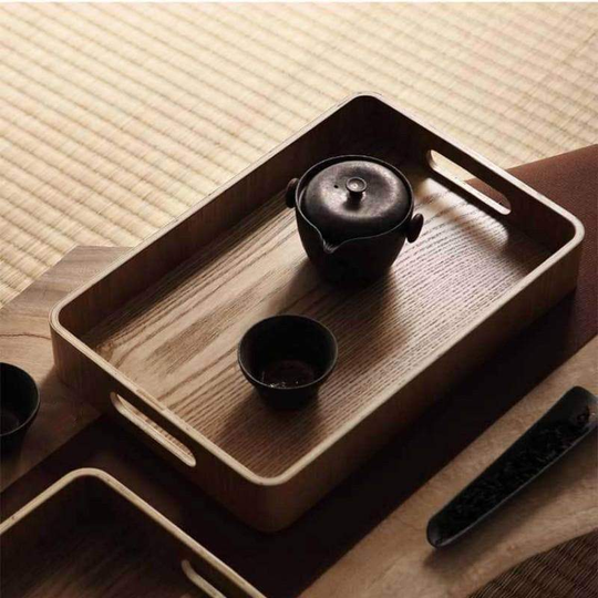 Slim Round Wooden Serving Trays