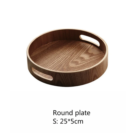 Slim Round Wooden Serving Trays