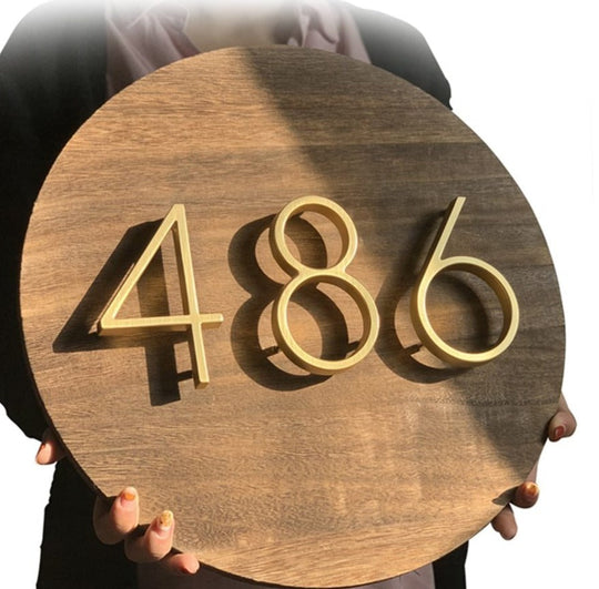 Gold Modern House Numbers