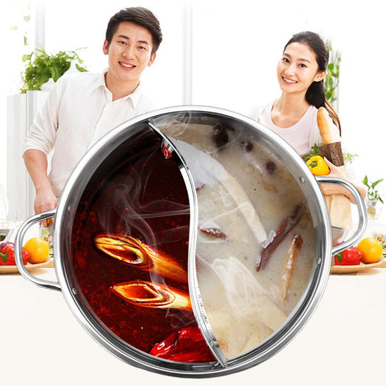 Hot Pot Twin Split Stainless Steel Pan