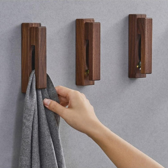 Northern Wooden Towel Holder for the Bathroom