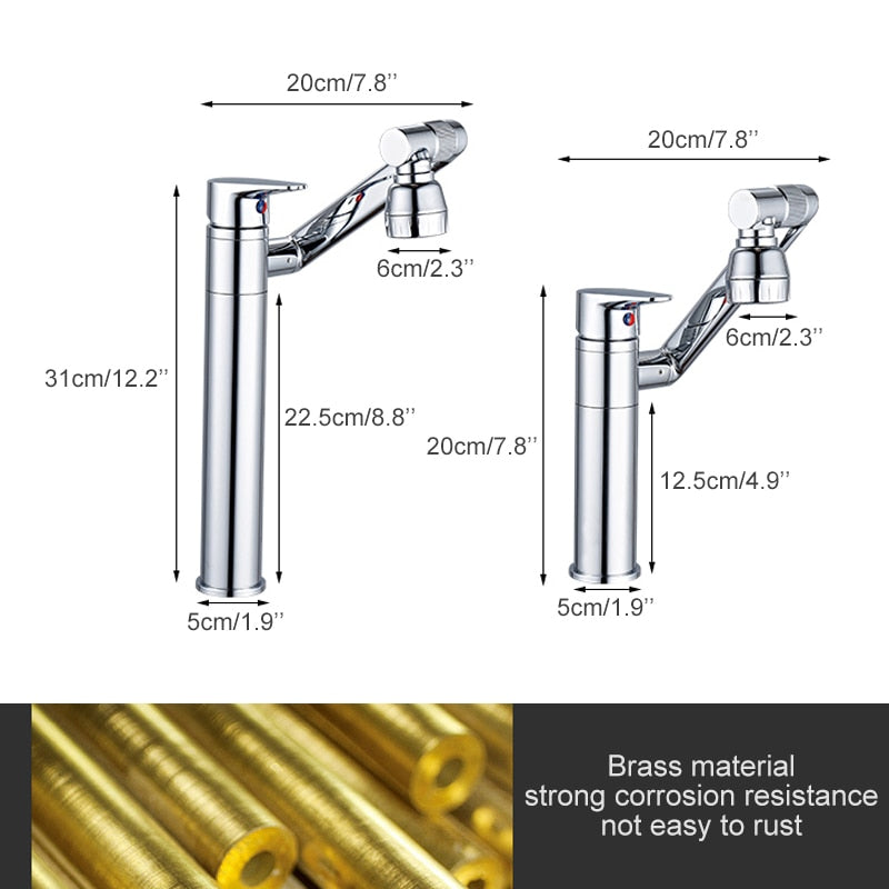Elegant Luxury Rotating Basin Tap