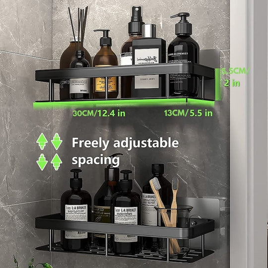Metal Suction Cup Bathroom Shelves
