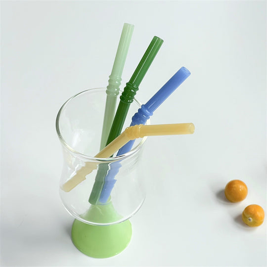 Glass Straw Set - 4 Pieces
