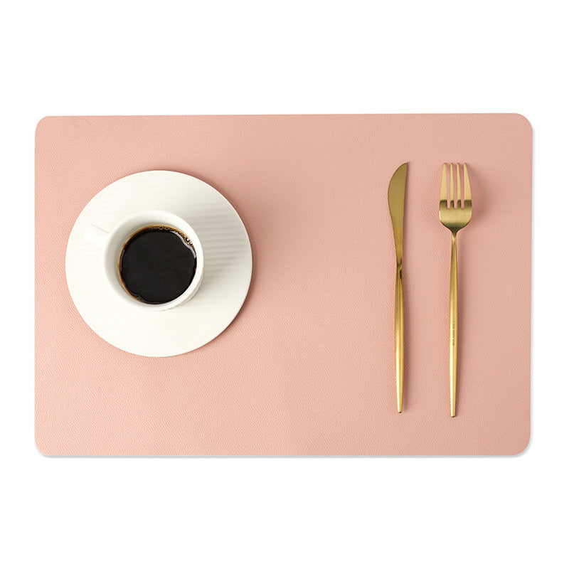 Modern Rectangular Waterproof PU Leather Place Mats