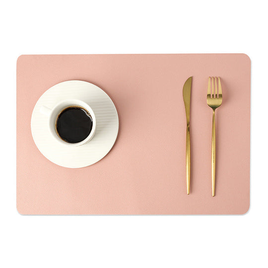 Modern Rectangular Waterproof PU Leather Placemats