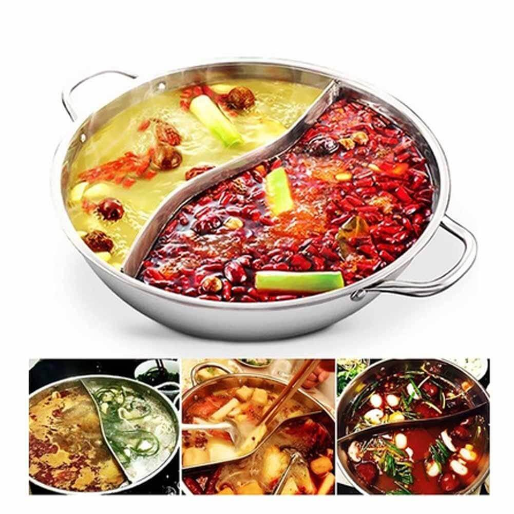 Hot Pot Twin Split Stainless Steel Pan