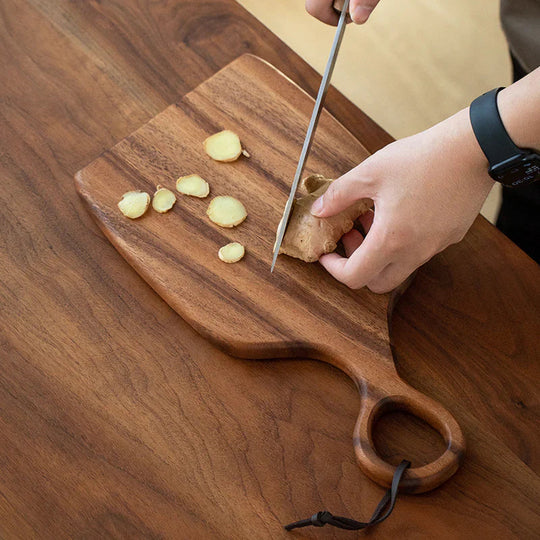 Luxurious Walnut Cutting Board with Double-Sided Functionality for Kitchen and Presentation