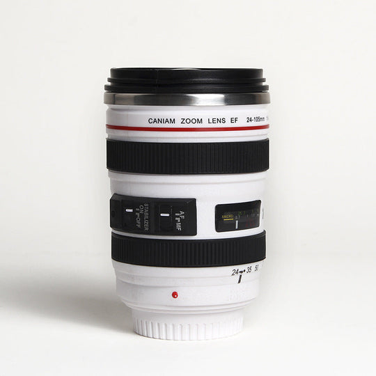 Camera Lens Inspired Insulated Coffee Mug