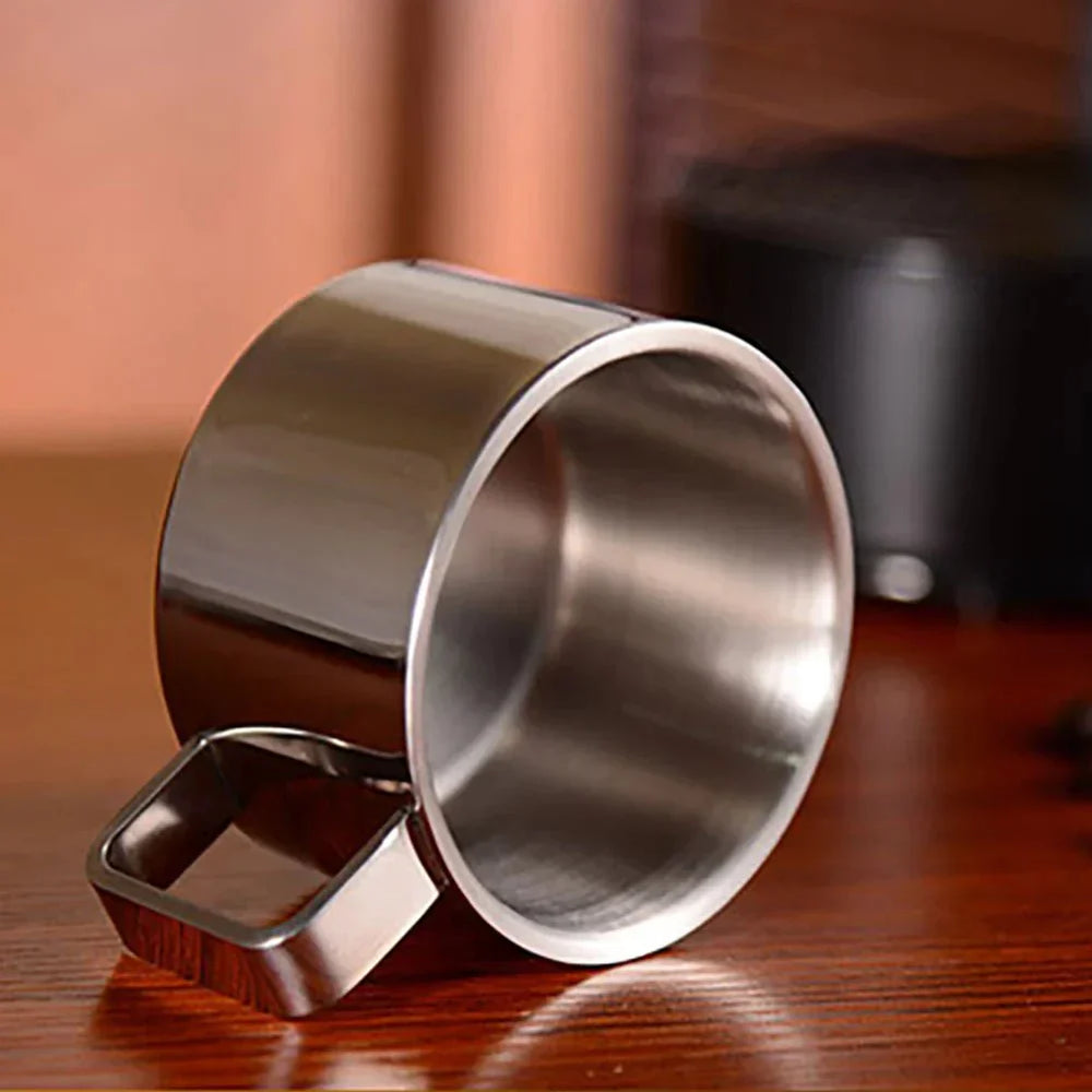 Three-Piece Stainless Steel Coffee Cup Set