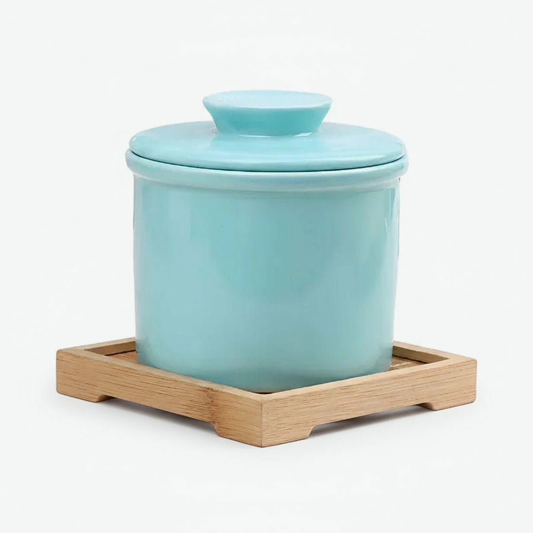 Butter Keeper - Ceramic Container - Water-Sealed Lid