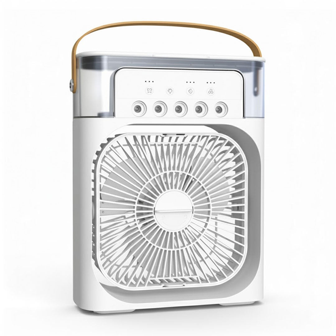 Mini Air Cooler - Spray Humidifier - Silent Fan