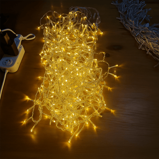 Twinkling Icicle String LED Lights | Warm White & Cool White, Extendable for Indoor & Outdoor Holiday Decor