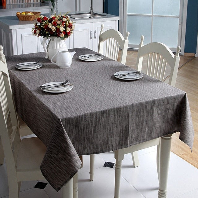 Woven Linen Tablecloth