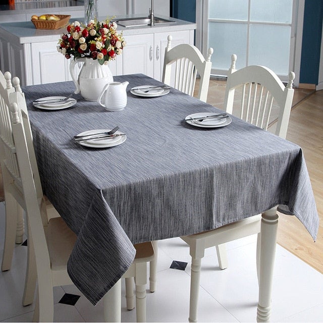 Woven Linen Tablecloth